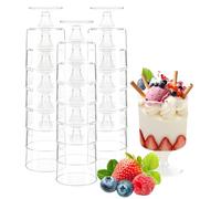 Vaskula Bicchierini Finger Food Trasparenti 25 Pezzi Circolare Finger Food Contenitori 120 ml/4 oz Riutilizzabile Compleanno Del Matrimonio Christmas Halloween Ringraziamento