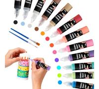 Vasmeiy 12 Pezzi Penne Per Candele, 12 Colori Coloranti per Candele, 28ml Matite per Candeles, Perfetto per Personalizzato per la Decorazione e Progettare Tessuti, Cartone, Legno, Ceramica