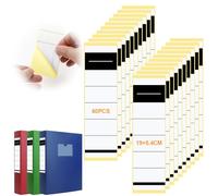 Vasmeiy 60 Pezzi Etichette per Raccoglitori Larghi, 19×5.4cm Autoadesive per Raccoglitori, per Cartellette Larghe 8 cm, per L'Organizzazione dei Documenti in Ufficio, Biblioteca, Archivio, Acuole