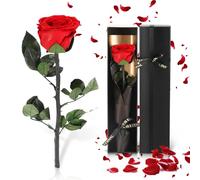 Vasmeiy Rosa Eterna in Confezione Regalo, Rosa Rossa Infinita con Stelo,Regali per Mamma, Fidanzata, Moglie, Regalo di Compleanno, Regalo di Anniversario, Regalo per la Festa della Mamma
