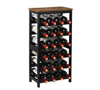 VASMIA Cantinetta Portavino in Legno Bambù con 24 Scomparti per Vino Champagne,