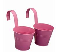 Vaso 2er Fucsia 16cm Con Supporto Moderno Zincato Giardino Piante Frühling Nuovo