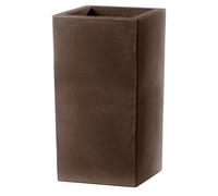 Vaso 40x40x80cm in Resina Tulli Schio Cubo Alto Essential 80 Bronzo