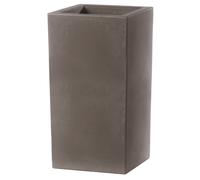 Vaso 40x40x80cm in Resina Tulli Schio Cubo Alto Essential 80 Cappuccino