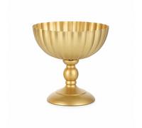 Vaso a Calice Dorato Vaso in Metallo con Base Decorativo per Wedding Planner