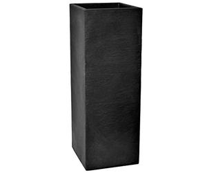 Vaso a colonna Dehner modello Palermo, effetto ardesia, ca. 80 x 30 x 30 cm, in plastica, colore antracite