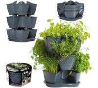 Vaso a colonna per erbe 3 piani giardino delle erbe vaso da fiori colonna di ...