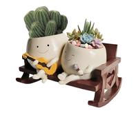 Vaso a doppio lato - Vaso in resina con drenaggio, moderno supporto decorativo per piante, versatile contenitore da giardino interno, in bonsai di orchidea resistente di qualità | Comed