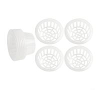 Vaso a rete in plastica trasparente, per colture idroponiche, senza suolo, riutilizzabili, per sedano, porri, pomodori, cetrioli, design stabile del bordo (per formato A6, 10 pezzi)