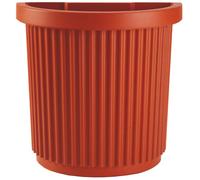 Vaso a semicerchio Egeo 50x26x48 cm in plastica terracotta