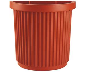 Vaso a semicerchio Egeo 50x26x48 cm in plastica terracotta