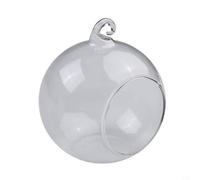 Vaso a sfera in vetro borosilicato da appendere con parte superiore aperta, per terrari, piante viventi, candele, lumini e applicazioni espositive (10 cm)