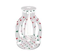 Vaso a tubo diamantato mandala fai da te, ornamenti per scrivania, vasi cilindrici per centrotavola, piante idroponiche da taglio per ufficio e casa (diamante su un lato) - Piccolo cuore d'amore