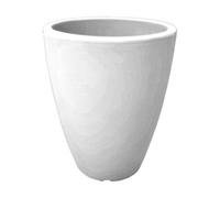 Vaso Tondo Bianco Adone Per Arredamento Interno Ed Esterno Cm.30X38H