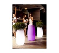 VASO ALTO BUBBLE H. CM 75 CON LUCI LED COL. BIANCO