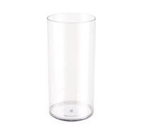 Vaso alto per fiori in acrilico trasparente, a cilindro, infrangibile, per matrimoni, casa, ufficio (10 x 25 cm)