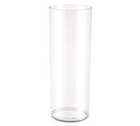 Vaso alto per fiori in acrilico trasparente, a cilindro, infrangibile, per matrimoni, casa, ufficio (10 x 30 cm)