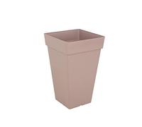 Vaso Alto Quadrato Capri 65 cm Tortora