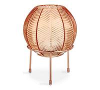 Vaso Ambra Sfera Metallo Vetro [14,5 x 19,5 x 14,5 cm]