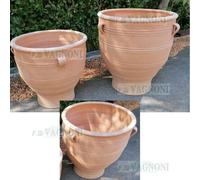 Vaso anfora bocca larga in terracotta cm 75 60 originale arredo giardino grecia