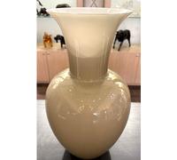 Vaso anfora in vetro Murano soffiato vasi per fiori veneziano soprammobile beige
