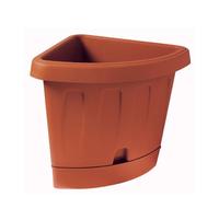 Vaso Angolare Victoria con Sottovaso - 18 Lt, Terracotta, Resistente a Sbali ...