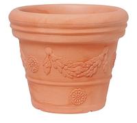 Vaso anticotto tondo festonato diametro 50 cm impruneta h41,5 cm