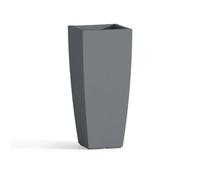 Vaso arredamento quadro Home in resina grigio pietra 33x33x70 cm interno esterno
