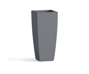 Vaso arredamento quadro Home in resina grigio pietra 33x33x70 cm interno esterno
