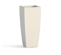 Vaso arredamento quadro Home resina bianco ghiaccio 40x40x90 cm interno esterno