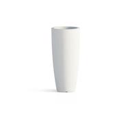 Vaso arredamento tondo Home in resina bianco ghiaccio Ø 33x70 cm interno esterno