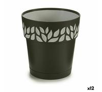 Vaso Autoirrigante Stefanplast Cloe Antracite Plastica 15 x 15 x 15 cm [12 Un