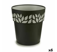 Vaso Autoirrigante Stefanplast Cloe Antracite Plastica 25 x 25 x 25 cm [6 Uni