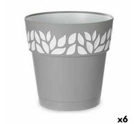Vaso Autoirrigante Stefanplast Cloe Grigio Plastica 25 x 25 x 25 cm [6 Unità]