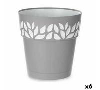 Vaso Autoirrigante Stefanplast Cloe Grigio Plastica 29 x 29 x 29 cm [6 Unità]
