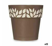 Vaso Autoirrigante Stefanplast Cloe Marrone Plastica 15 x 15 x 15 cm [12 Unit