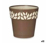 Vaso Autoirrigante Stefanplast Cloe Marrone Plastica 19 x 19 x 19 cm [12 Unit