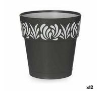 Vaso Autoirrigante Stefanplast Gaia Antracite Plastica 15 x 15 x 15 cm [12 Un