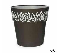 Vaso Autoirrigante Stefanplast Gaia Antracite Plastica 25 x 25 x 25 cm [6 Uni