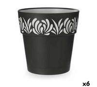 Vaso Autoirrigante Stefanplast Gaia Antracite Plastica 29 x 29 x 29 cm [6 Uni