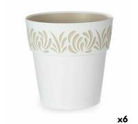 Vaso Autoirrigante Stefanplast Gaia Bianco Plastica 29 x 29 x 29 cm [6 Unità]