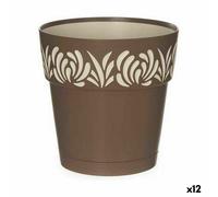 Vaso Autoirrigante Stefanplast Gaia Marrone Plastica 15 x 15 x 15 cm [12 Unit