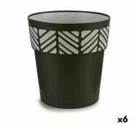 Vaso Autoirrigante Stefanplast Orfeo Antracite Plastica 29 x 29 x 29 cm [6 Un