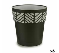 Vaso Autoirrigante Stefanplast Orfeo Antracite Plastica 29 x 29 x 29 cm [6 Un