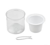 Vaso autoirrigante trasparente in resina PP per scrivania o mensola, progettato per ridurre al minimo la frequenza di irrigazione manuale supportando lo sviluppo delle radici (12 cm)