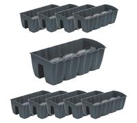 Vaso balcone universale 18L x10 Maclean antracite modello DCRO600-S433