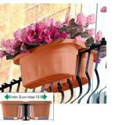 Vaso Balconiera per piante doppia klunia colore terracotta 40 cm bama