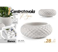 VASO BASSO PIGNA CACHEPOT CENTRO TAVOLA CERAMICA PIANTE FIORI SICILIA 2811 cm