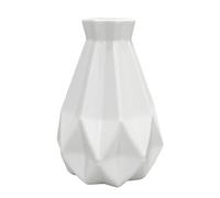 Vaso Bianco Irregolare Geometrico in Plastica - Decorazione da Scrivania, Contenitore Creativo per la Casa