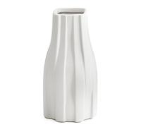 Vaso bianco, moderni vasi in ceramica per decorazioni per la casa, vaso boho minimalista per fiori, vaso di fiori decorativi unico per centrotavola da pranzo in ingresso soggiorno - 8 "bagni